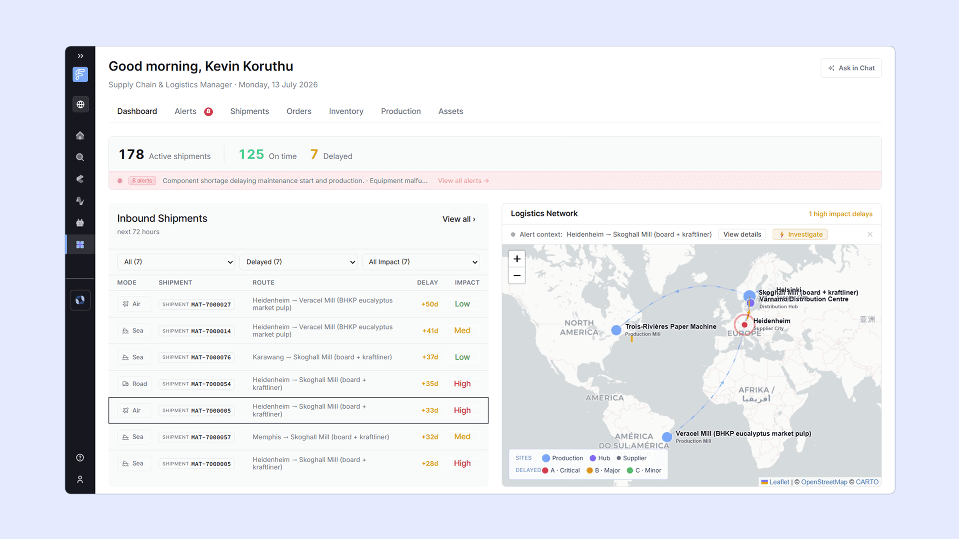 Cognite Integrated Supply Chain Logistics Manager